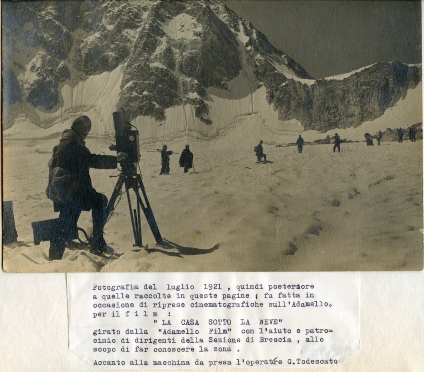 Parete Nord Adamello luglio 1921