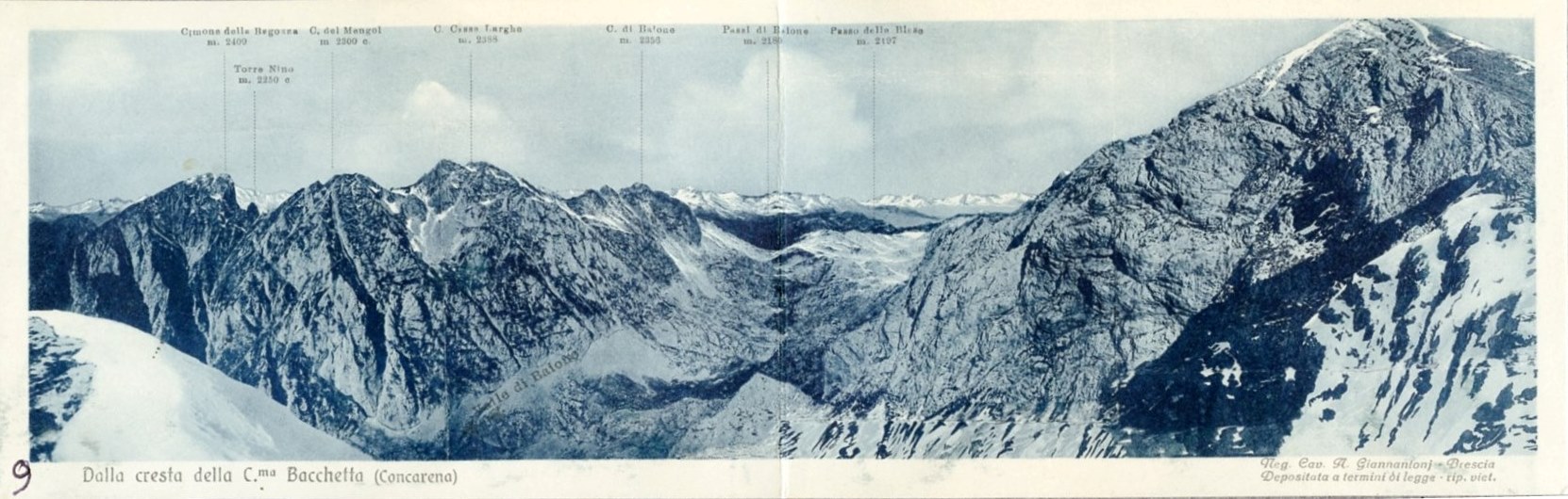 Dalla cresta della cima Bacchetta