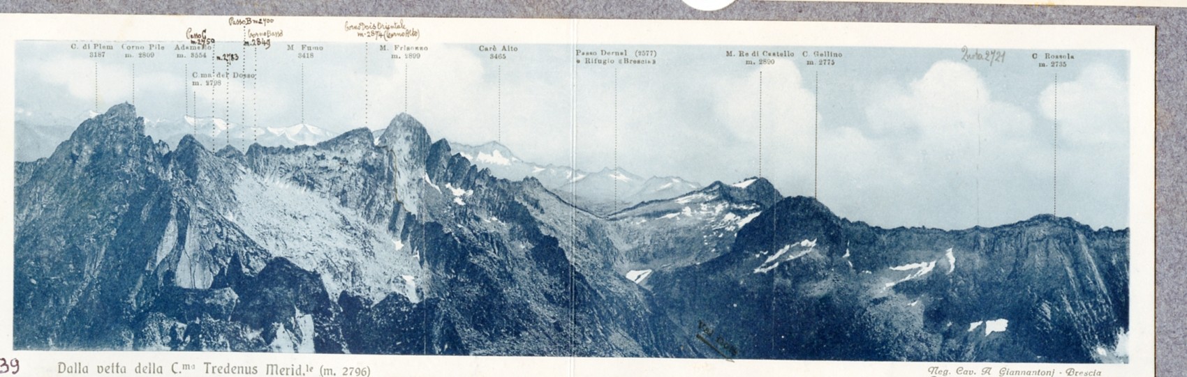 Dalla vetta della Cima Tredenus